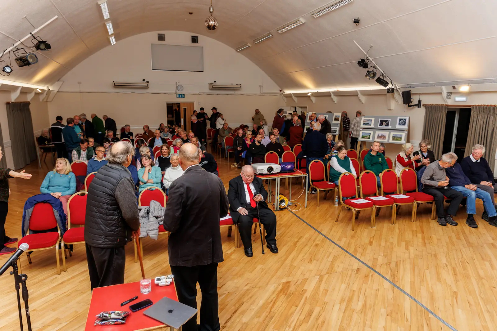 Photo of Meyrick with Charlie in hall